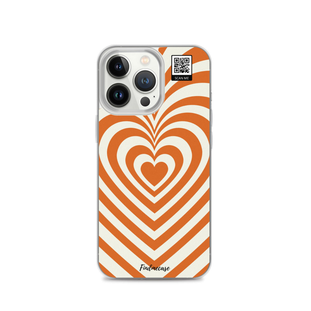 White & Orange Heart