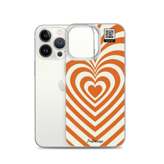 White & Orange Heart