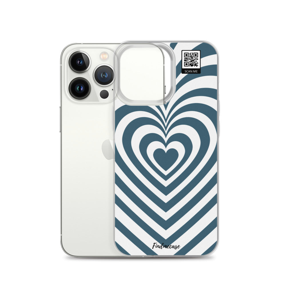 White & Spruce Blue Heart